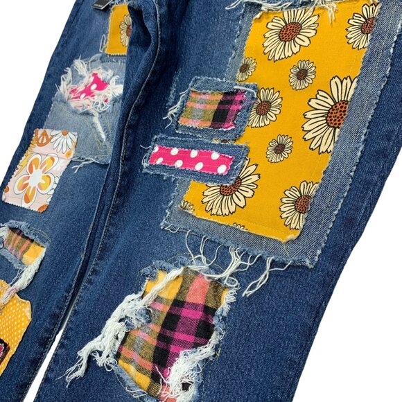 sofia by sofia vergara | Jeans | Flare Jeans Boho Flower Patchwork ...